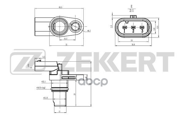 Датчик положения распредвала VW Polo V 12-  Passat VIII 14-  Tiguan II 15-  Skoda Octavia (5E_) 12- Zekkert арт. se-5050