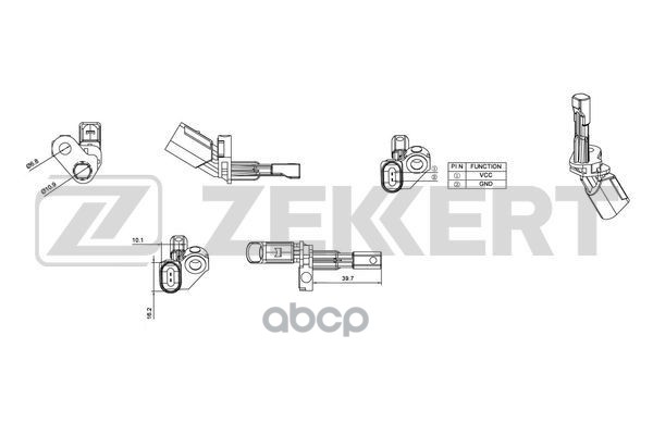 Датчик ABS задн. прав. VW Passat VI  VII 07-  Jetta III  IV 08-  Golf V  VI 04-  Audi A3 II 05-  Q3 Zekkert арт. se-6010