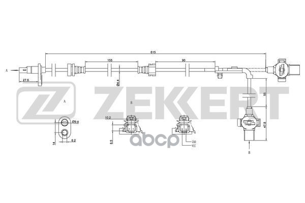 Датчик ABS передн. лев. Honda Civic VIII 05- Zekkert арт. se-6149