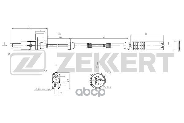 Датчик ABS передн. BMW 3 (E36) 90-  Z3 (E36) 95- Zekkert арт. se-6224