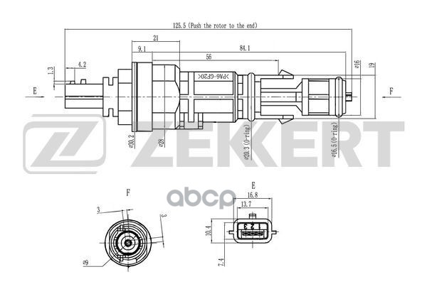 Датчик скорости Dacia Duster 10-  Logan 04-  Sandero 08- Zekkert арт. se-8502