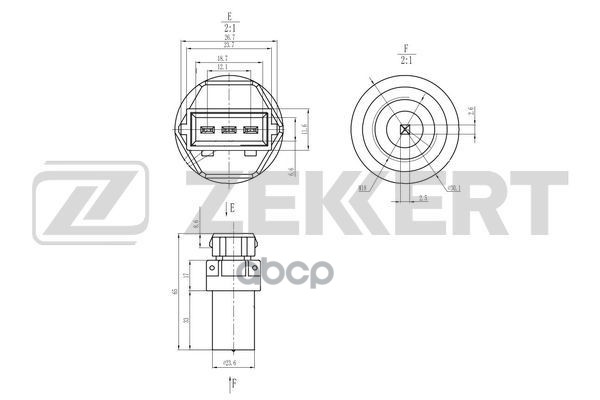 Датчик скорости VW Polo III  IV 95-  Passat III-V 88-  Golf I-V 83-  Skoda Octavia (1U2  1U5) 96-  F Zekkert арт. se-8513
