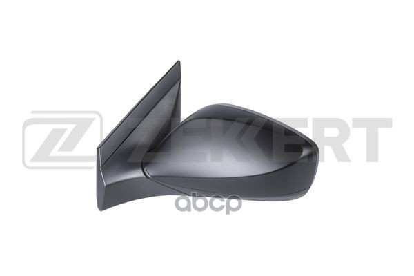 Зеркало в сборе левое / черное грунтованное / выпуклое / трос регул / Hyundai Solaris IV 11- Zekkert арт. sp-4006