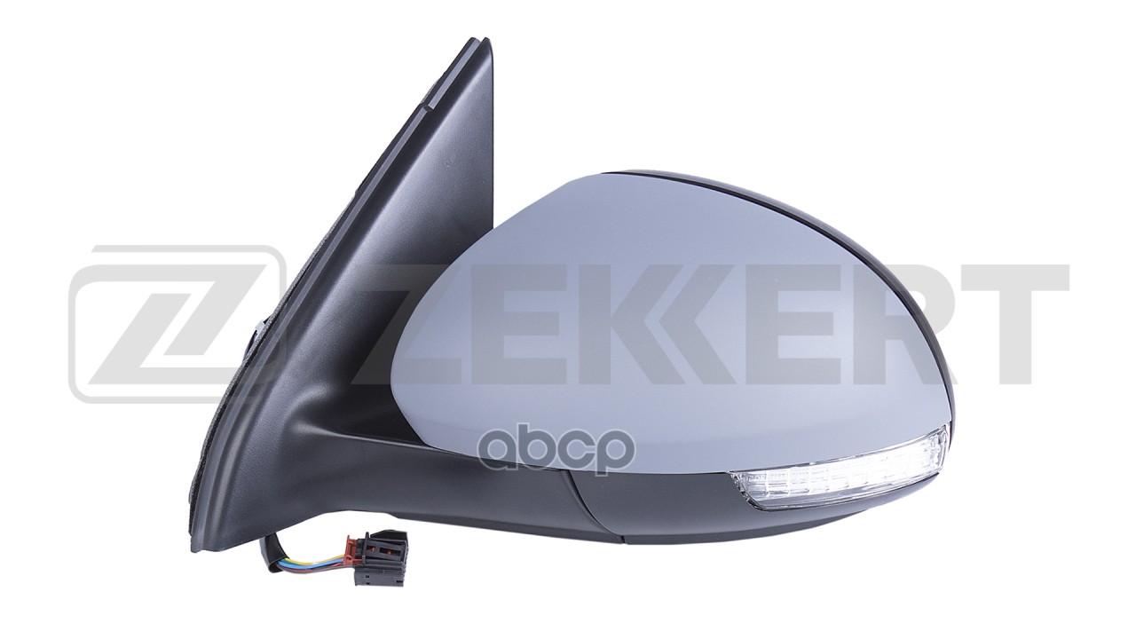 Зеркало в сборе левое / грунтованное / плоское / эл регул / с подогр с повт поворота VW Tiguan 07- Zekkert арт. sp-4410