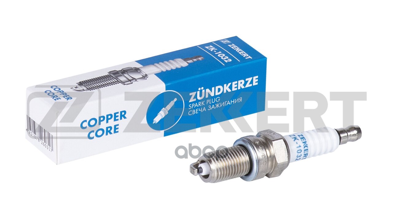 Свеча зажигания (аналог NGK 4339  цена за 1 шт.) Chevrolet Aveo (T250 T255) 08-  Spark (M300) 10-  F Zekkert арт. zk-1032