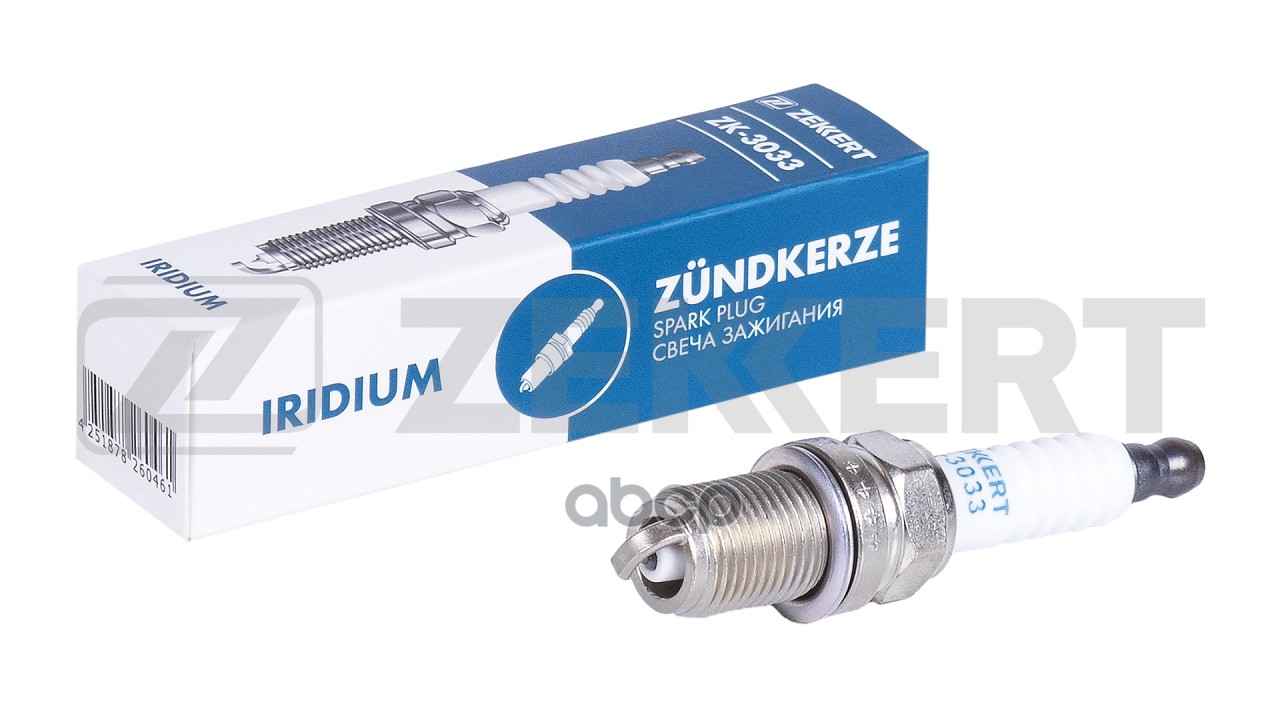 Свеча зажигания (Iridium  аналог NGK 1313  цена за 1 шт.) Mitsubishi Outlander II III 06-  Peugeot 4 Zekkert арт. zk-3033