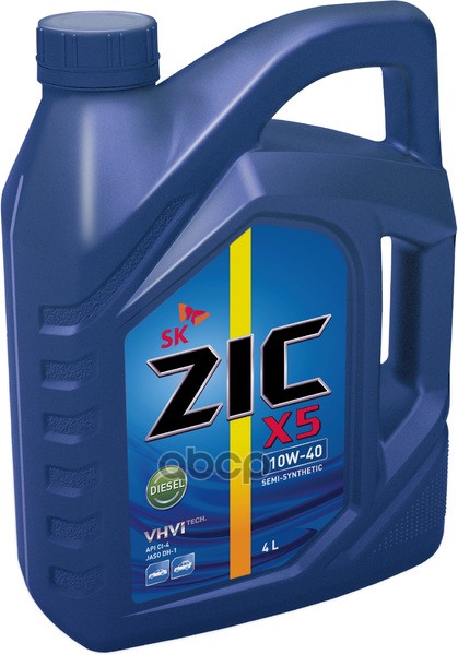 ZIC Масло моторное полусинтетическое ZIC X5 10W-40 Diezel 4л 162660