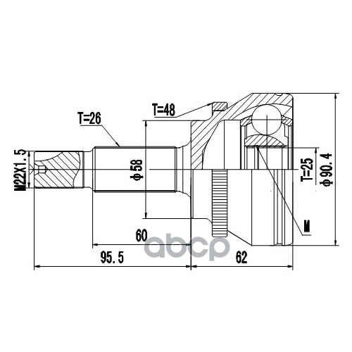 Шрус Наружный | Перед Прав/Лев | Zikmar арт. Z87005R