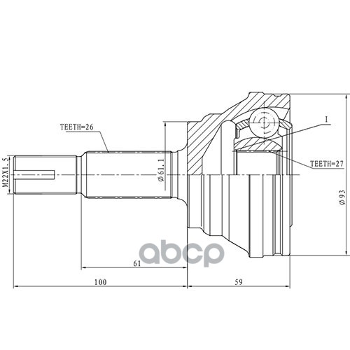Шрус Наружный Toyota Rav4 (05--13) Zikmar Z87040r Zikmar арт. Z87040R