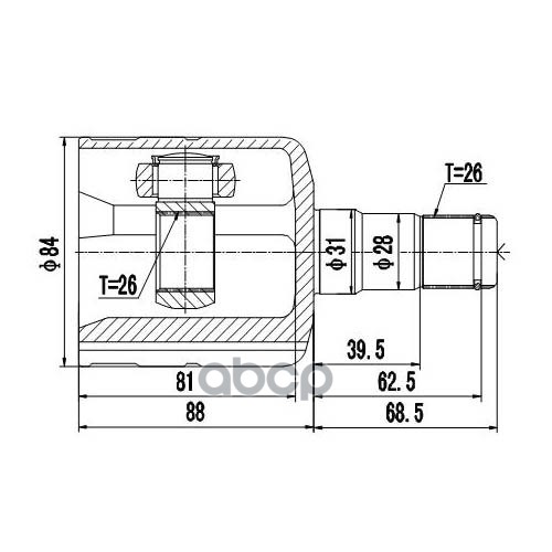 Шрус Внутренний | Перед Лев | Zikmar арт. Z87090R