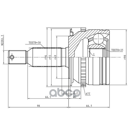 Шрус Наружный | Перед Прав/Лев | Zikmar арт. Z87203R