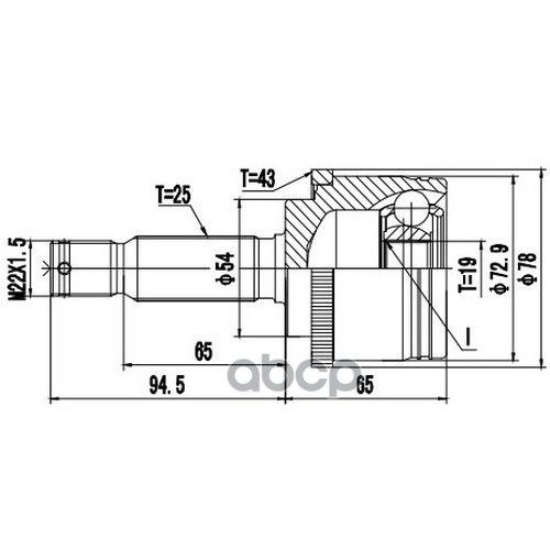 Шрус Наружный | Перед Лев | Zikmar арт. Z87233R