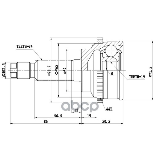 Шрус Наружный | Перед Прав | Zikmar арт. Z87250R