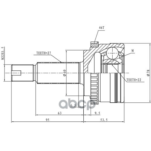 Шрус Наружный | Перед Прав/Лев | Zikmar арт. Z87333R