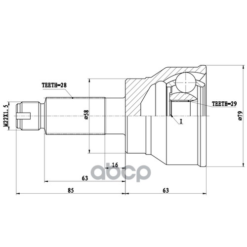 Шрус Наружный | Перед Прав/Лев | Zikmar арт. Z87390R