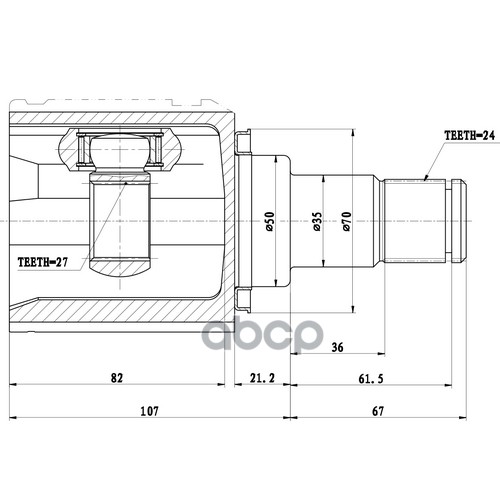 Шрус Внутренний | Перед Лев | Zikmar арт. Z87511R