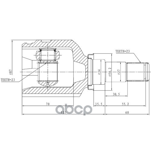 Шрус Внутренний | Перед Лев | Zikmar арт. Z87573R
