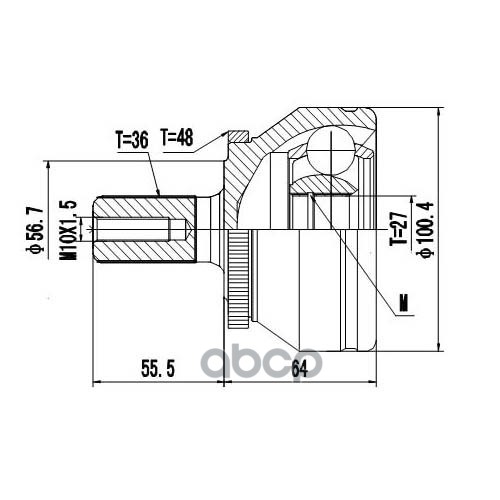 Шрус Наружный | Перед Прав/Лев | Zikmar арт. Z87591R