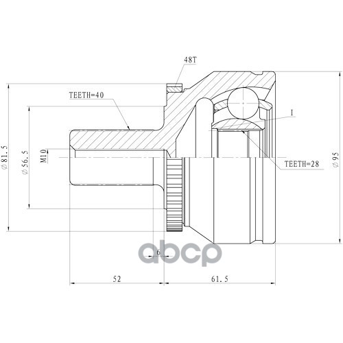 Шрус Наружный ПОДХОДИТ ДЛЯ VOLVO Xc90 (03--14) Z87592R Zikmar арт. Z87592R