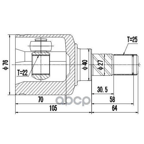 Шрус Внутренний | Перед Лев | Zikmar арт. Z87603R