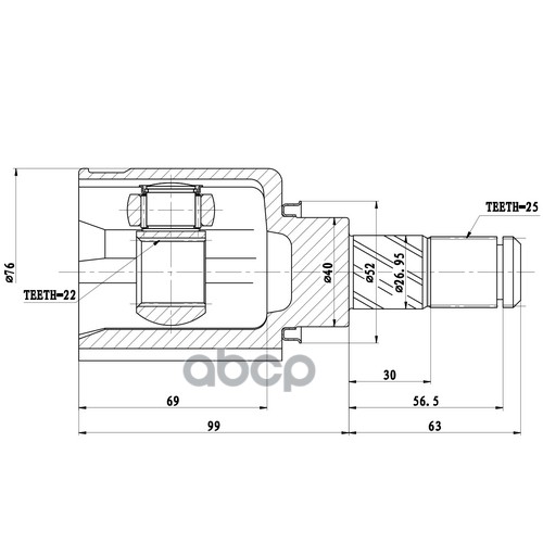 Шрус Внутренний | Перед | Zikmar арт. Z87608R