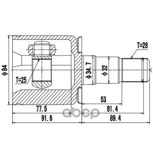 Шрус Внутренний | Перед Лев | Zikmar арт. Z87740R