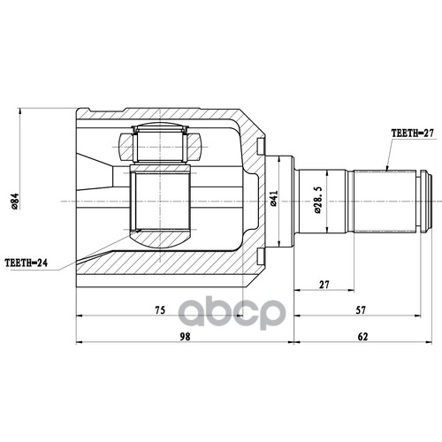 Шрус Внутренний Kia Sportage (04--10), - L Zikmar Z87804r Zikmar арт. Z87804R