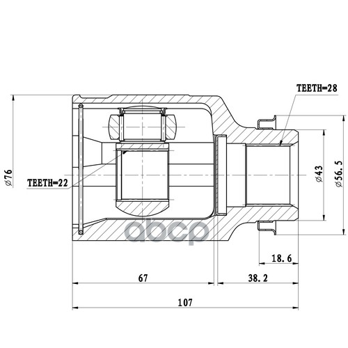 Шрус Внутренний | Перед Прав | Zikmar арт. Z87807R
