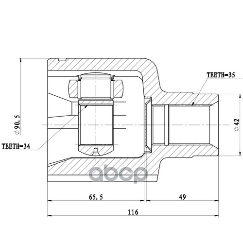 Шрус Внутренний | Перед Прав | Zikmar арт. Z87938R