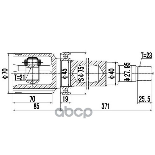 Шрус Внутренний Ford Fiesta, Fusion Cbk (01--08), - R Zikmar арт. Z87954R