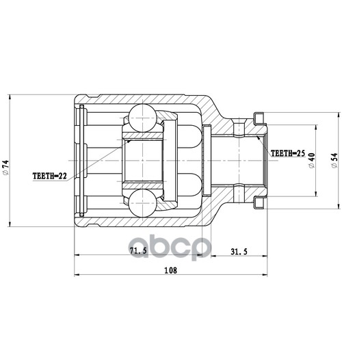Шрус Внутренний | Перед | Zikmar арт. Z87980R