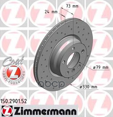 Диск Тормозной Bmw Sport С Антикоррозионным Покрытием Coat Z Zimmermann арт. 150.2901.52