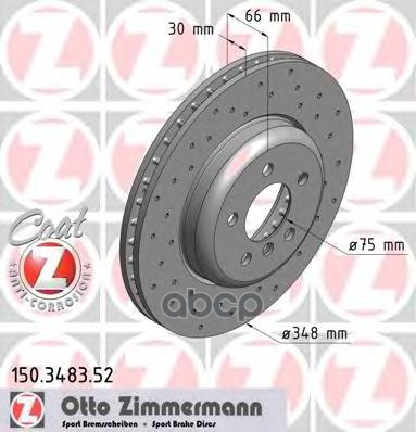 Диск Тормозной Bmw (Vollguss) Sport С Антикоррозионным Покрытием Coat Z Zimmermann арт. 150.3483.52