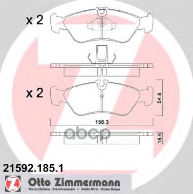 Колодки тормозные дисковые Mercesdes-Benz Zimmermann арт. 21592.185.1