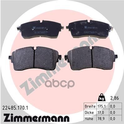 КОЛОДКИ ДИСКОВЫЕ ZIMMERMANN 224851701 Zimmermann арт. 224851701
