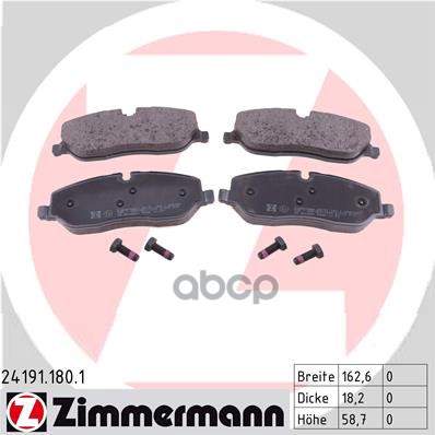 Колодки тормозные дисковые Land Rover Zimmermann арт. 24191.180.1