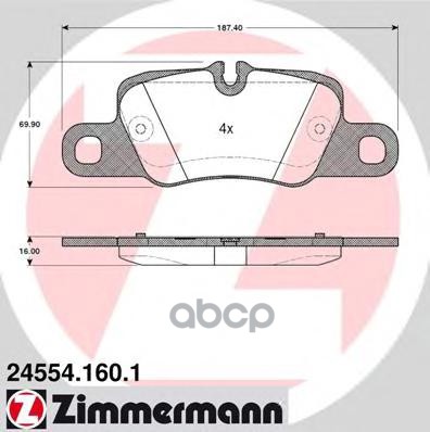 Колодки тормозные ZIMMERMANN 245541601 Zimmermann арт. 245541601