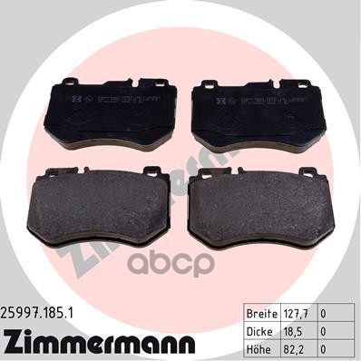 Колодки тормозные ПЕР MER W205/A205/C205/S205 13- ZIMMERMANN 259971851 Zimmermann арт. 259971851