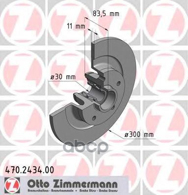 Тормозной диск Zimmermann арт. 470.2434.00