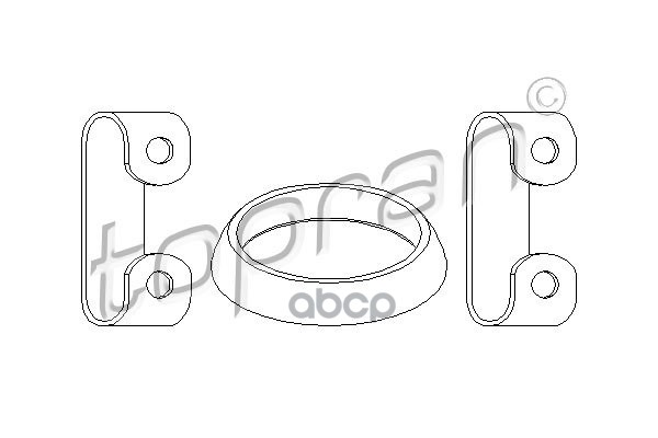 Комплект Крепления Трубы Глушителя (Замена Для Hp-102539595) topran арт. 102539001