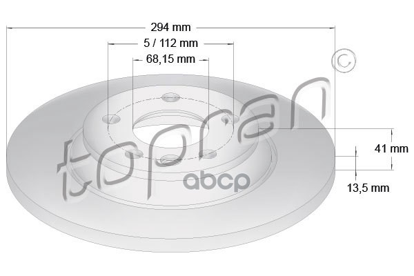 Диск Тормозной (Замена Для Hp-107692755) topran арт. 107692001