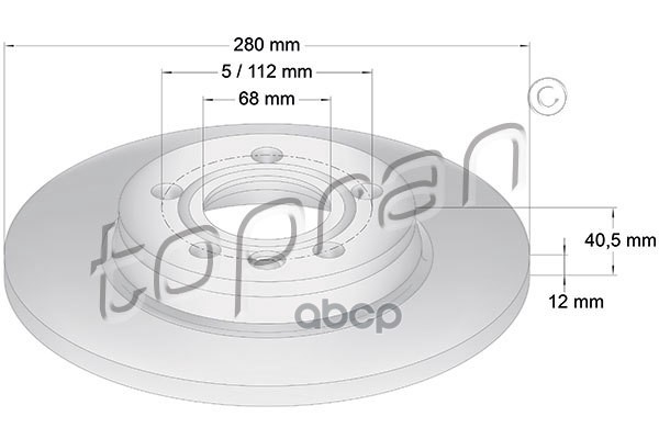 Диск тормозной (замена для HP-108915755) topran арт. 108915001