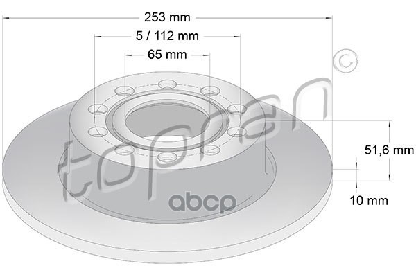 Диск Тормозной (Замена Для Hp-110079755) topran арт. 110079001