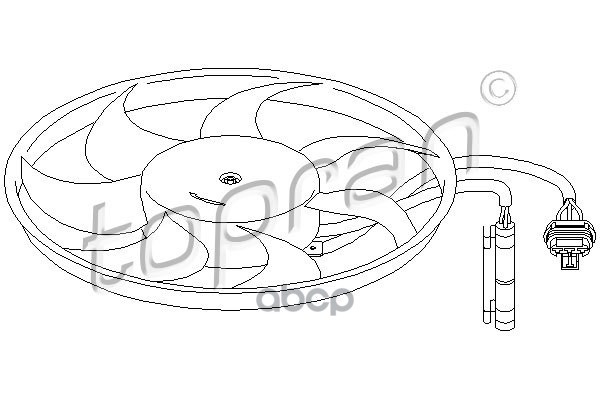 Вентилятор Охлаждения Двигателя (Замена Для Hp-207218755) topran арт. 207218001