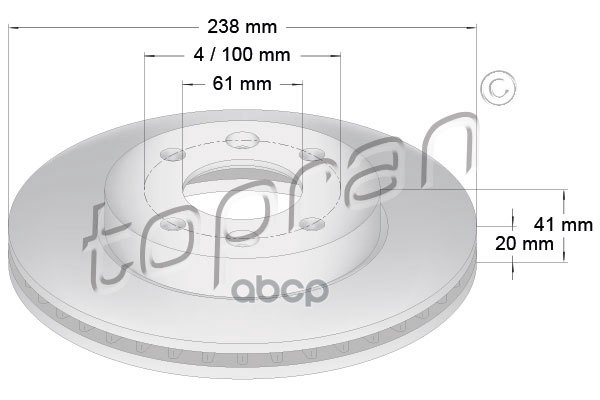 Диск Тормозной (Замена Для Hp-700176755) topran арт. 700176001